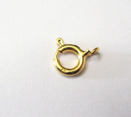 8 mm Federring  925er Sterling Silber vergoldet